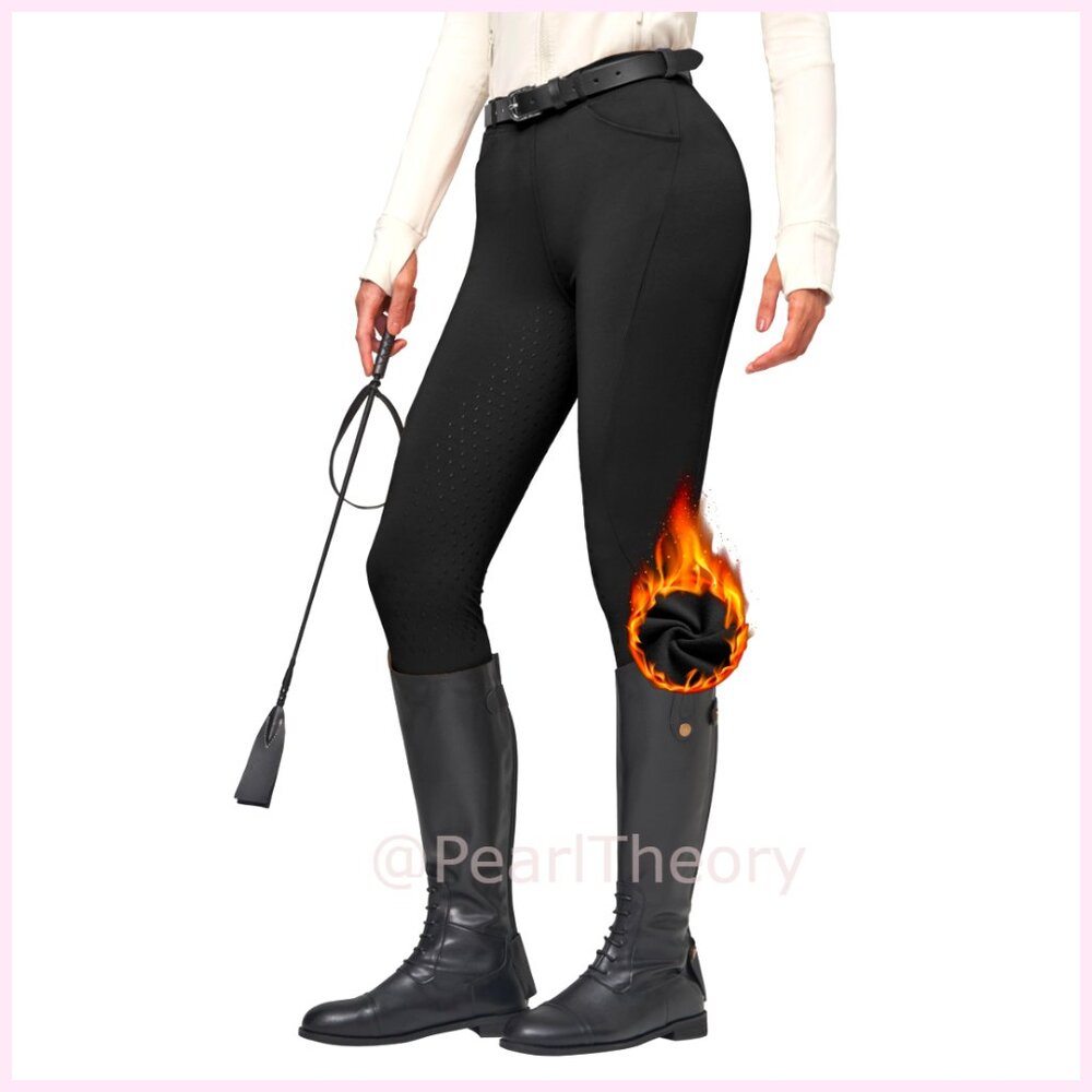 Fleece Riding Breeches Winter Horse Riding Pants Thermal Equestrian Tights